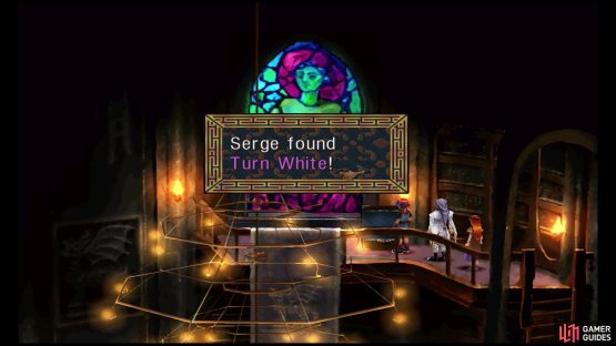 Up above, there&rsquo;s a chest with a Turn White.