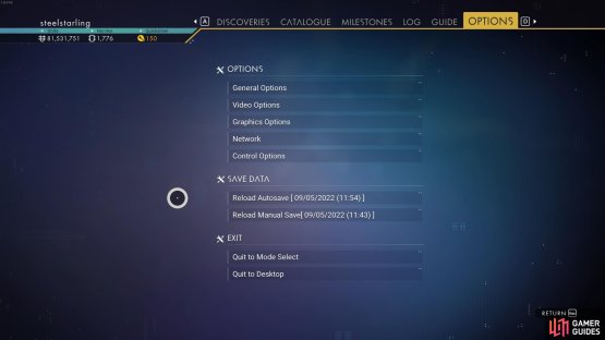 You won&rsquo;t be able to manually save in the option menu, but you can load the last auto or manual save.