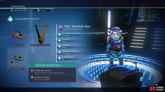 You have the option to upgrade pilots at the Manage Fleet terminal, on the bridge of the Freighter.