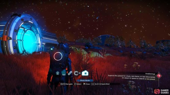 Select the camera icon from the Quick Menu to access Photo Mode.