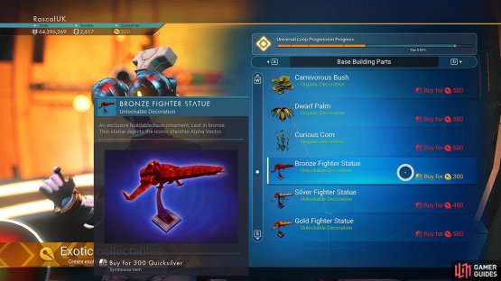 From here you can claim Expedition Rewards or synth your Quicksilver into cool items.