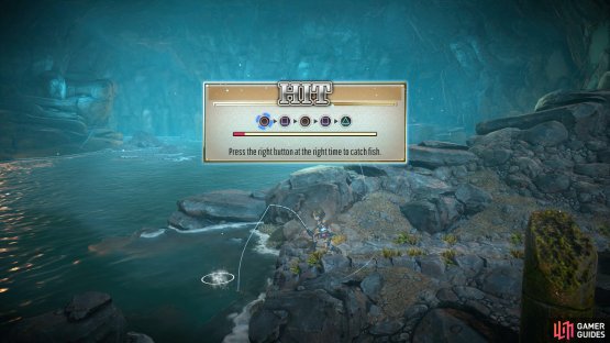 All you have to do is press the buttons shown to get a fish