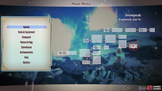 The location on the map where you&rsquo;ll find the third Lapis Lazuli