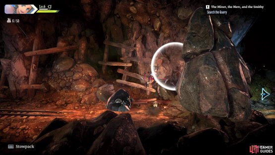 CJ&rsquo;s weapons will simply bounce off of the large rocks