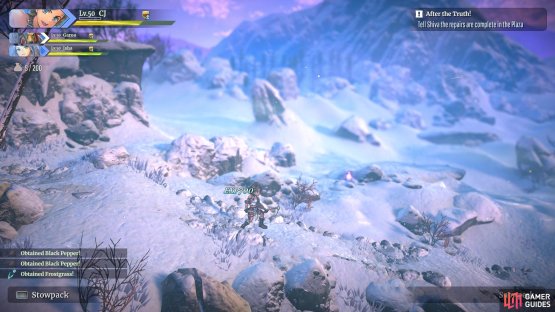 It&rsquo;s difficult to see the blue/purple drop with the background on Snowpeak