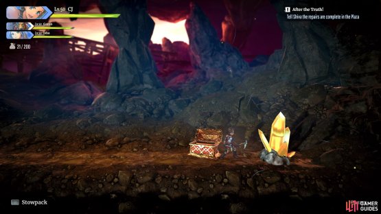 It will be at the dead end on the right after the forced battle