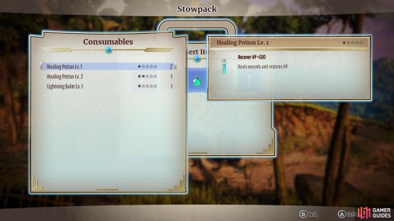 While outside a dungeon, you can move items from your Stowpack to your Storehouse or vice versa.