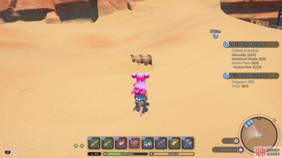 The chest is buried out in the open.