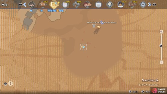 The chest location is south of the Mole Mines.