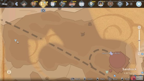 which is all the way west of the Gecko Station Ruins.