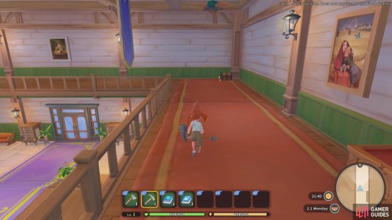 A chest can be found on the second floor of city hall.