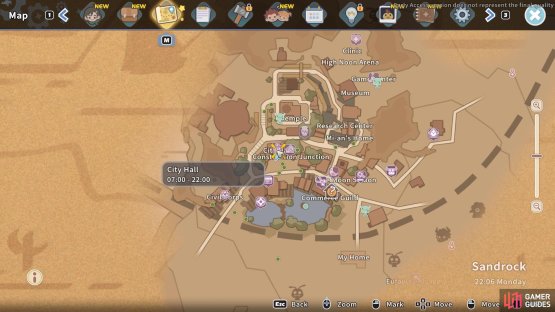 which is in the center of town.