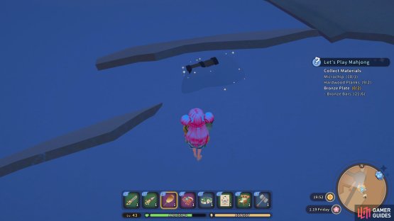 The chest is hidden under a few debris.