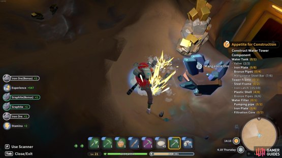 Manganese Ore can be obtained from nodes in Gecko Station Abandoned Ruins. 