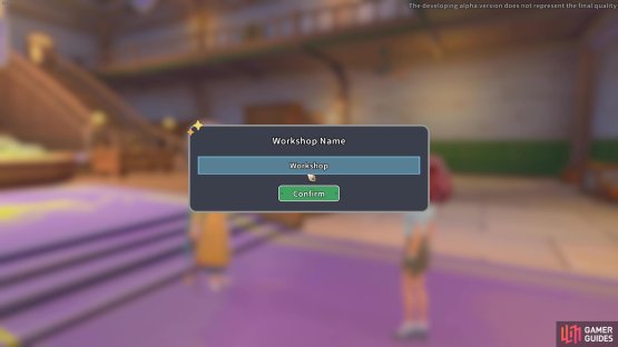 she&rsquo;ll give you the option to name your workshop.