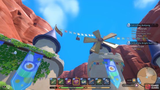 This chest will be hanging in the air from a crane of the castle wires.