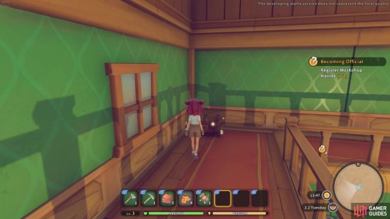 This treasure chest is found up the stairs in the Commerce Guild