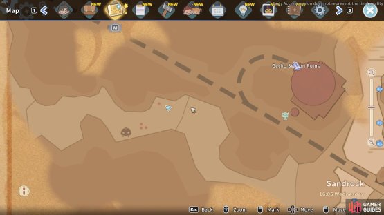 southwest of Gecko Station Ruins.