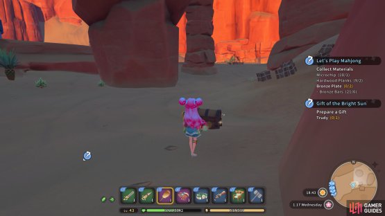 The chest is under the walkway or sitting in the open if you&rsquo;ve built Catori World.