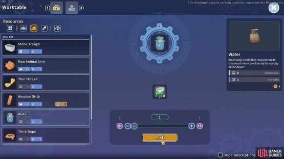 then, you can craft a water barrel from 10 dew.