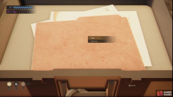 which you can use to open a briefcase in the kitchen and obtain the Red Salon File.