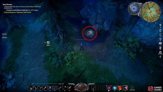 Look for bubbles in the water and click on it to place your fishing pole