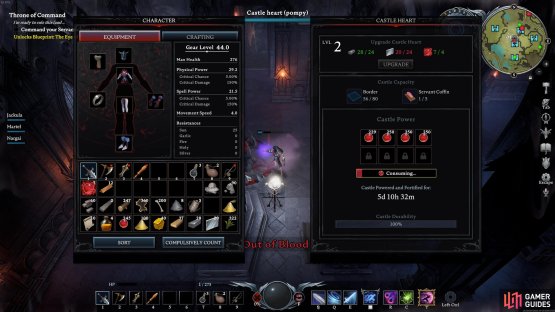 You&rsquo;ll need to supply your Castle Heart with Blood Essence to maintain its power, fortify it against enemies and prevent the structures from decaying.