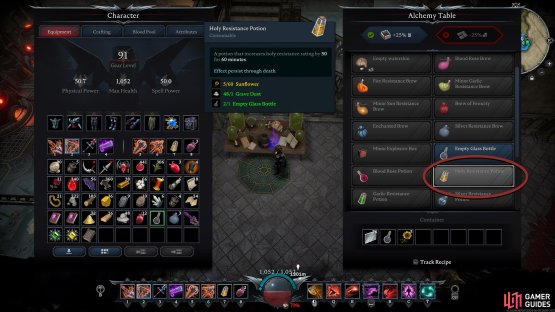 You can craft a Holy Resistance Potion at the Alchemy Bench, but you&rsquo;ll need the recipe first.