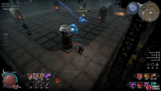 Homing Orb: Ziva will unleash a large electrical orb that will track your position for a period of time.