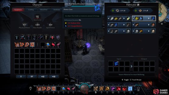You&rsquo;ll need to craft Power Charges first to make EMPs