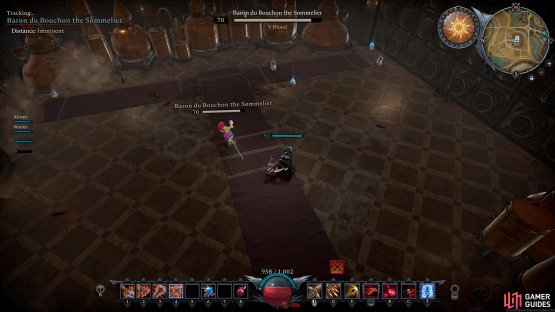 Look for the glint of his rapier to anticipate his Thrust attack.