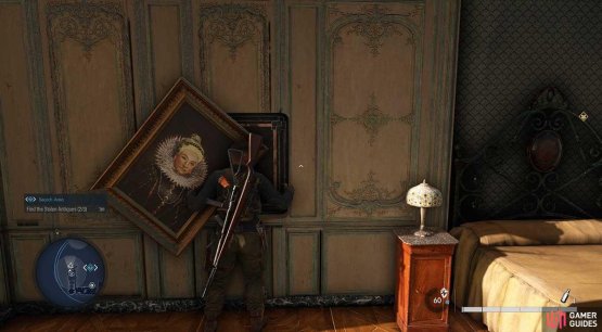 The final statue is hidden behind this picture in K&uuml;mmler&rsquo;s quarters.