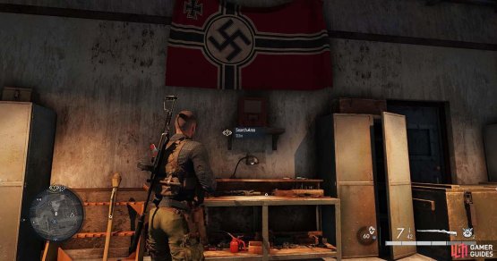 Once you have blown the door you will have access to the SMG workbench.