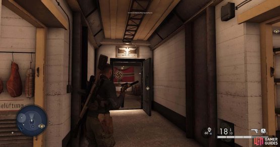 Work your way around the Dome until you find this locked door.