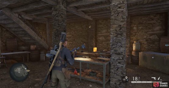 Drop through the hole and unlock the SMG goodies from Wolf Mountain&rsquo;s workbench.