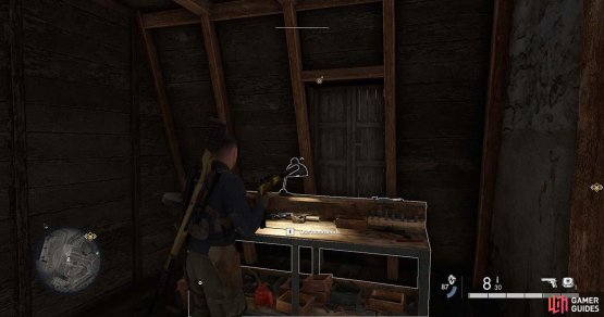 Once up you will; find the SMG workbench for the mission.