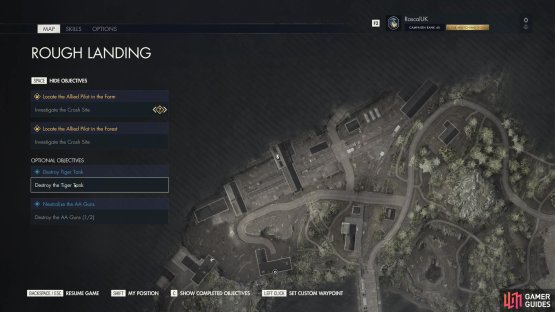 The building containing your marker on the above map screen shows the location of the locked room