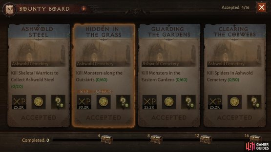 Make sure to complete all eight Daily Bounties.