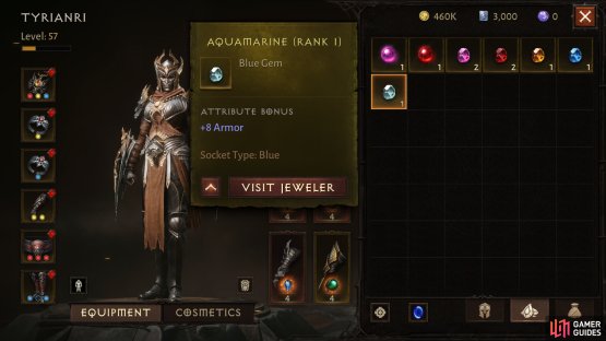 You can increase your Armor attribute by equipping Aquamarines,