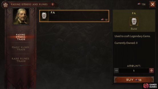 You can exchange Fading Essences for FA runes,
