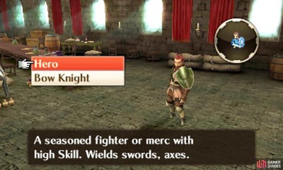 Mercenaries can upgrade to a Hero or a Bow Knight.
