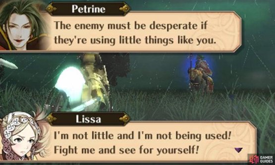 Even Lissa can hold her guard if well trained.