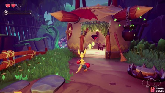 The first Heart Piece will be inside the hut