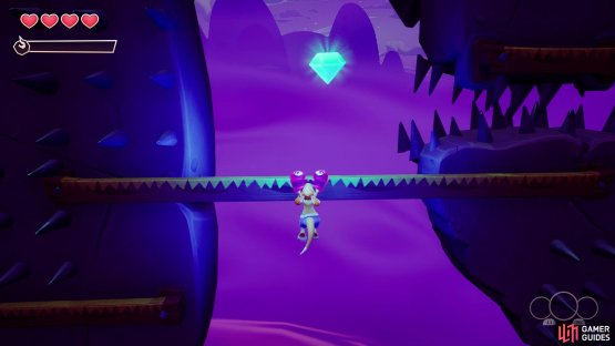 The second one is in plain sight when shimmying across this ledge
