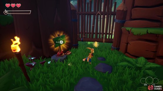 After you go under the wooden barrier with the Roll tutorial