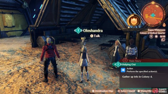 then speak Oleshandra  with to get the second piece of info.