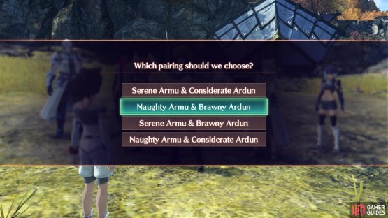 When you see Naughty and Brawny appear, make sure to pick that one