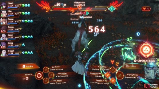 Depending on the route chosen, you might fight some strong Vollfs
