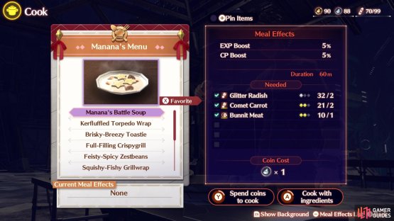 Cook Manana&rsquo;s Battle Soup while Triton is in your active party