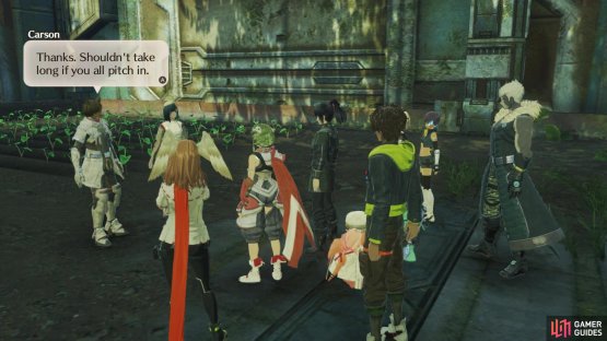 Head down and speak to Carson about the crops.